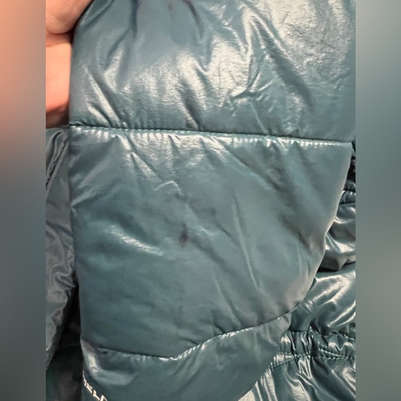Columbia Omni Heat Womens Sz.Sm. Teal Puffer Coat Removable Faux Fur Lined Hood - Picture 8 of 12